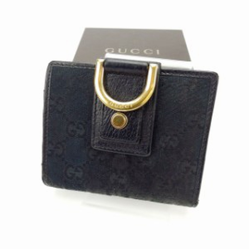 年末年始クーポン商品 グッチ 二つ折り財布 GGキャンバス ブラック 年末年始クーポン商品 グッチ 二つ折り財布 GGキャンバス ブラック