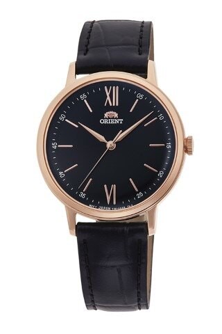 ORIENT東方錶(RA-QC1703B)CLASSIC經典系列/玫瑰金/皮帶款/黑色33.8mm｜樂天全館特惠中★指定刷卡回饋10%