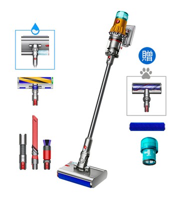 【獨家送後置濾網】Dyson V12s Detect Slim Submarine™ 乾濕全能洗地吸塵器 黃色 (升級版寵物家庭組)