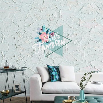 現代幾何小清新壁畫沙發電視背景墻壁紙客廳沙發影視墻紙臥室墻布