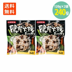 鶏炭火焼おにぎり120g×2袋 宮崎名物 日向屋 レンチン お手軽 主食 間食 常備 常温保存 送料無料