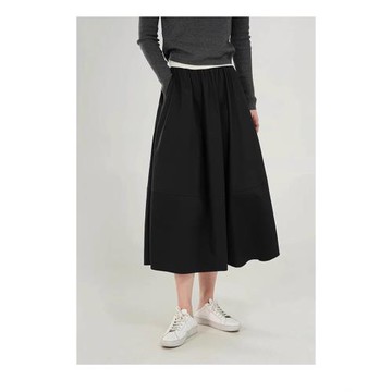 黑色a字半身裙女NASA抗皺纖維春新款正裝面試傘裙西裝裙子小個子