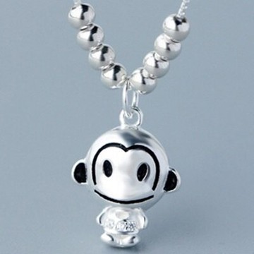 現貨+預購 925純銀項鍊 吊墜-小猴子造型時尚可愛百搭母親節生日情人節禮物女配件73y76【獨家進口】【米蘭精品】