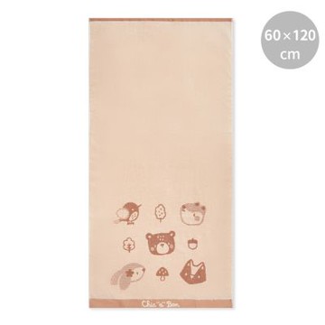 奇哥 有機棉提織浴巾(浴巾  多功能浴巾 手帕 拍嗝巾 澡巾 寶寶蓋被)