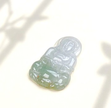 冰三彩翡翠觀音菩薩項鍊 | 天然緬甸玉翡翠A貨 | 送禮