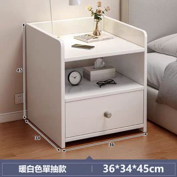 E家工廠 36公分床頭櫃  臥室收納櫃 140-KC（白色）