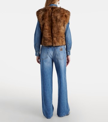 Dolce & Gabbana Cropped shearling vest