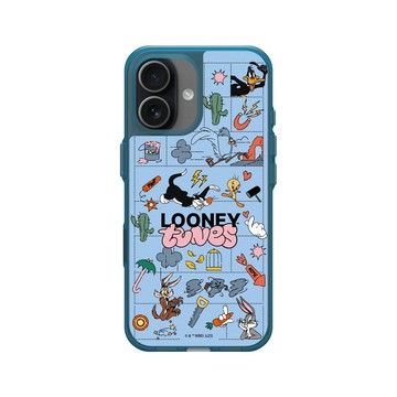 iPhone 17 Clear (相機按鈕) 夜幕藍 - 樂一通 Looney Tunes - 歡樂追逐