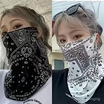 俞兆林冰絲防曬麵罩遮臉夏季男女防紫外綫護頸掛耳開車戶外麵紗薄🔥三月放送BBB OFSB