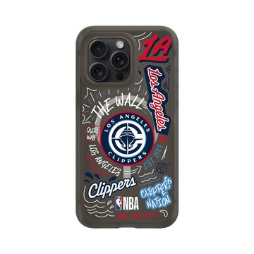 iPhone 15 Pro Max AirX 本質黑 - NBA - 塗鴉系列-洛杉磯快艇 Los Angeles Clippers - Graffiti
