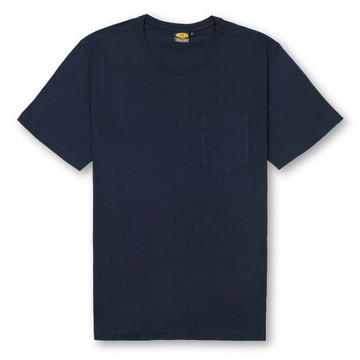 【MAXON大尺碼】台灣製深藍素面口袋純棉圓領短TXL~5L 素T 免運 加大尺碼81815-58