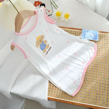 寶寶睡衣夏季薄款a類防踢無袖壹體家居服嬰幼兒睡袍小月齡睡袋鑫弘-萌寶童裝可開發票