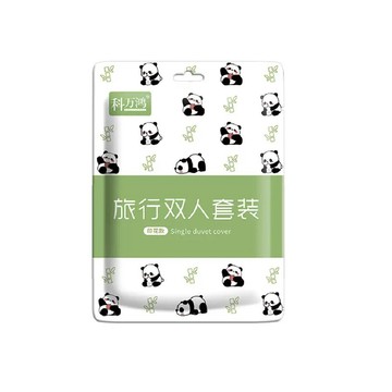 各式花版 買一送一 寢具 一次性超厚磅棉床包四件組 床單 被套 枕頭套 雙人特大 拋棄式寢具 熊貓款