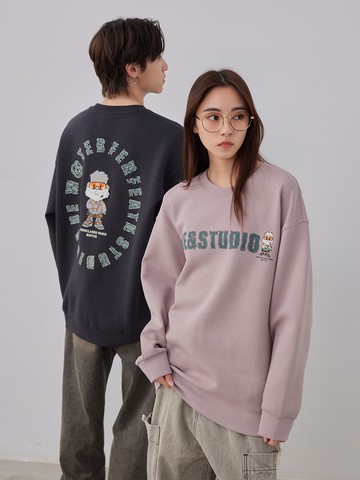 潮流趣味老爹背圖設計大學T