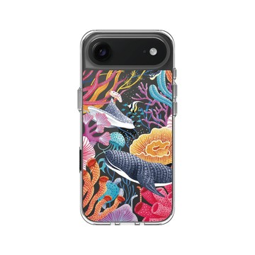 iPhone Air Clear Case（相機按鈕） 透明 - Ocean Collection: Let's Sea 海洋系列：一路向海 - 海底花花世界（鯨鯊版）
