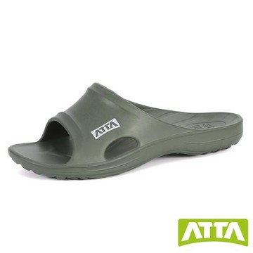 【ATTA】 足弓均壓簡約休閒拖鞋-軍綠