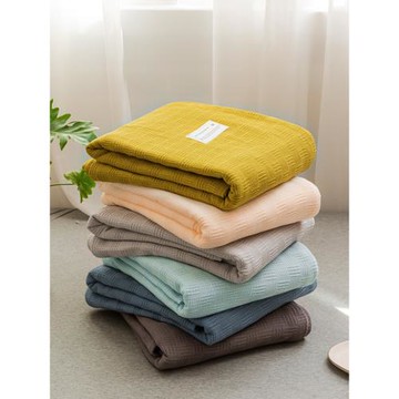 高端純棉紗布毛巾被蓋毯全棉辦公室午睡毯子夏季空調毯單人沙發毯