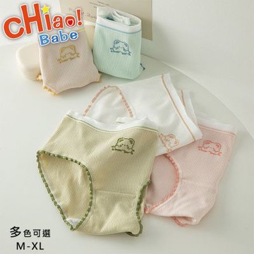 【chiao!Babe 俏寶貝】5件組 線條小熊少女內褲(M-XL/學生/少女/兒童/5種花色)
