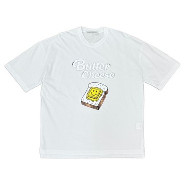 韓系上衣 短袖 居家服 親膚 韓國 中性 透氣 情侶 純棉 現貨 奶油起司 短tee 吐司 可愛 ST003_1
