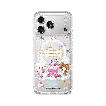 iPhone 17 Pro Max ClearX (MagSafe 兼容) 晶透白 - 三麗鷗-蜜糖邦尼 Sugarbunnies - 咖啡廳下午茶