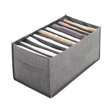 SUNORO 9格衣物分格收納筐 大 銀色  1個