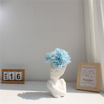 創意北歐風現代簡約人像藝術客廳插花陶瓷個性花瓶家居裝飾品擺件