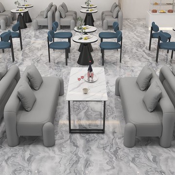 商用沙發卡座 店鋪卡座 免運 2024新款餐廳火鍋店音樂餐吧靠墻卡座酒店會所休閑沙發桌椅組合 可開立發票-快速出貨