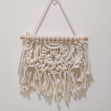 【純白雋永】macrame編織 掛飾 牆飾 吊飾  婚禮  畢業 聖誕禮物/