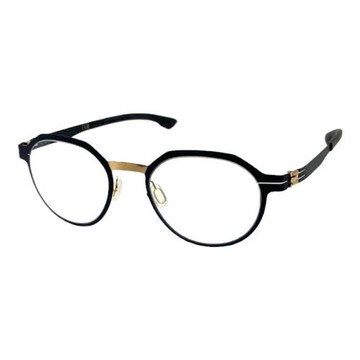 【ic! berlin】Xavier V. Matt Black/Rose Gold 德國薄鋼眼鏡 公司貨