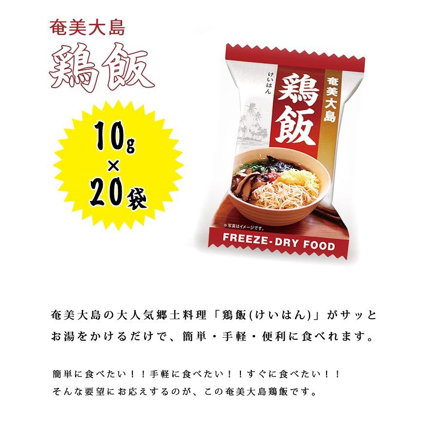 フリーズドライ食品 鶏飯 10g×20個セット インスタント ギフト 非常食 保存食 ご当地料理 奄美大島