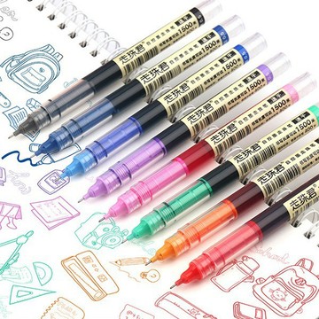 速乾 直液式 中性筆 走珠君  0.5全針頭 自控墨 手帳筆 復古色 (0.5mm) 單入 5入套裝