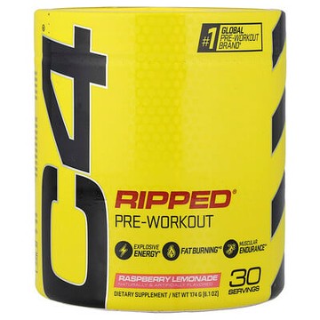 C4 / Cellucor, C4 Ripped®，鍛鍊前，樹莓檸檬水味，6.1 盎司（174 克）