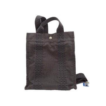 【二手精品9.8成新 保存品】中古愛馬仕帆布雙肩背包(可手提) 編號L191