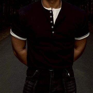 正韓堅挺柔軟羅紋亨利領短袖針織上衣 5色 YUPPIE 預購商品 0421