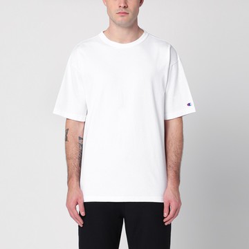 White cotton crew-neck T-shirt