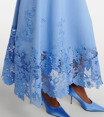 Oscar de la Renta Porcelain wool-blend guipure midi dress