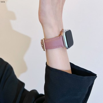 Apple Watch霧面真皮錶帶 男女錶帶 真皮錶帶S8 S6 S7 SE 41mm 40mm 44mm