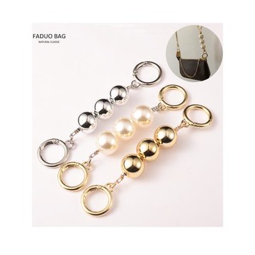 皮肩帶加長鏈條包帶胖mm延長珍珠鏈背帶續長斜挎包包配件女包配件