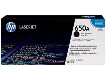 HP 原廠碳粉匣 黑色 CE270A (650A) 適用: CP5525n/CP5525dn/M750dn