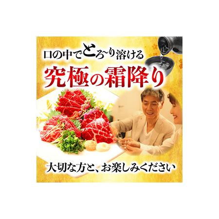 ふるさと納税  熊本 馬刺し 極上の霜降り 食べ比べ セット 計500g 専用タレ付き 【 馬肉 馬刺し 食べ比べ 霜降り セット 詰め合わせ .. 熊本県多良木町