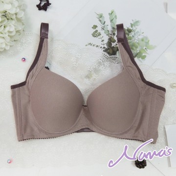 【露娜斯】樂活素線。A-C杯 吸濕排汗極簡無痕高脅邊防副乳機能內衣【可可】台灣製 U315