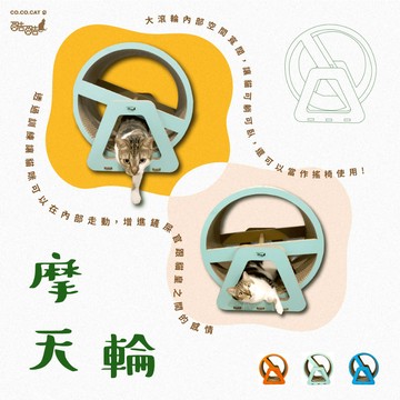 免睏【✨CO.CO.CAT 酷酷貓 摩天輪 貓抓板】貓抓板 貓咪玩具 貓玩具