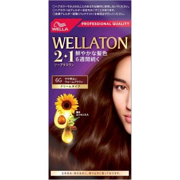 染髮乳威娜(WELLA)日本熱銷-WELLATON 2+1 (6G) 白髮專用  植物染髮劑/染髮膏2+1植物精華護髮油無臭、不傷髪＋染後頭髪具有光澤、顔色自然 【秀太郎屋】
