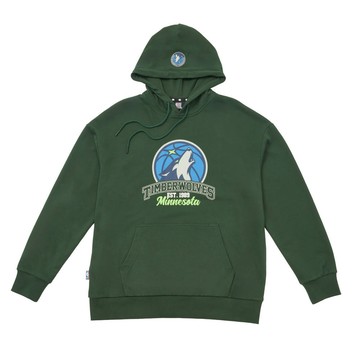 【NBA】落肩隊伍帽T_MIN 連帽上衣 男女款 灰狼隊 綠色-3455106370