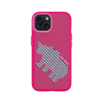 iPhone 15 Clear 粉漾桃 - The Wildlife Collection 動物野境系列 - 黑犀牛