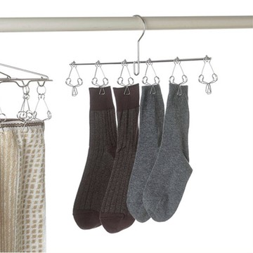 家事問屋日本製304全不鏽鋼衣架6夾