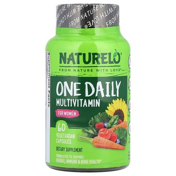 NATURELO, 女性每日一粒複合維生素，60 粒素食膠囊