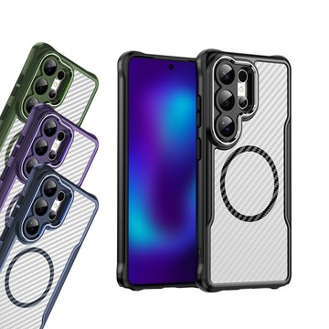 RUGGED SHIELD 領先Pro 三星 Galaxy S26 Ultra 鋁合金鏡頭框 碳纖紋磁吸防摔殼 手機殼