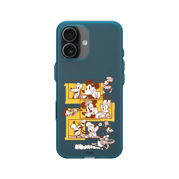 iPhone 17 Clear (相機按鈕) 夜幕藍 - 迪士尼-米奇 Mickey - 朋友們的三連拍