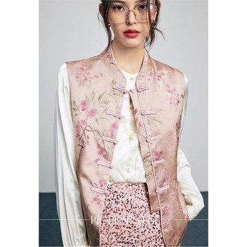 暗香疏影國風斜襟馬甲半裙旗袍